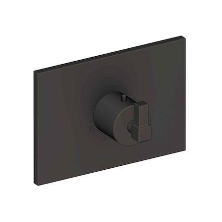Newport Brass 3/4" Square Thermostatic Trim Plate With Handle in Flat Black 3-3144TS-56